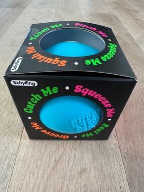 The groovy globe super Needoh in bright blue - Kids Squeeze Ball Toy